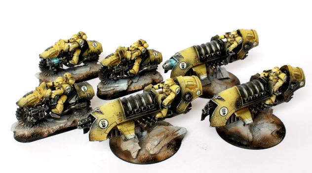 Imperial Fist Outrider Squadron and Jetbikes by ThirdEyeNuke