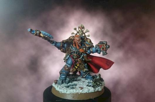 Wolf Lord Krom Dragongaze, of the Space Wolves by justinscouse