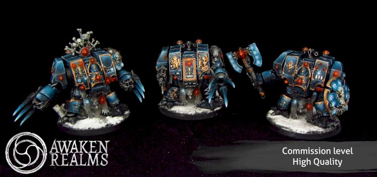 New Space Wolves Venerable Dreadnoughy/Murderfang/Bjorn by Awaken Realms