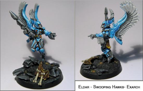 Eldar- Swooping Hawks- Exarch by frostysly