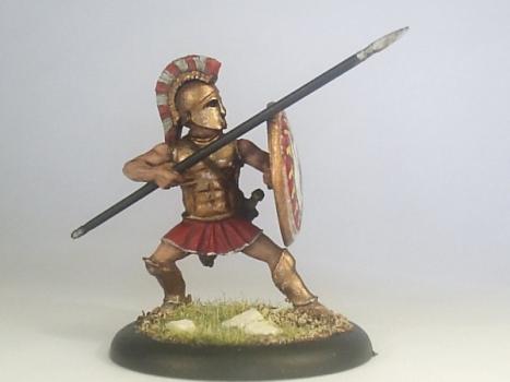 40mm Greek Hoplite from Flashing Blade minis by cornishmikey