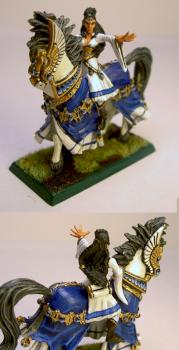 High Elf Female Mounted Mage by Singaliel