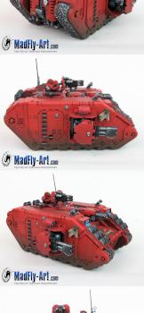 Blood Angels Land Raider Redeemer by MadFlyArtStudio