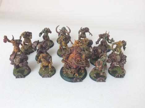 Blood bowl chaos nurgle team converted by tyyler