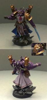 Dark Angel Librarian Turmiel Conversion into Slaanesh Sorcerer by Rogan