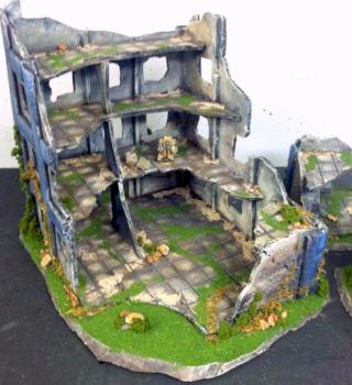 Pro Built Blasted Building set FOOFIGHTERUBU WARGAME TERRAIN by Foofighterubu