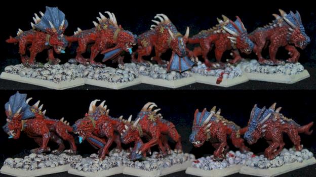 Flesh Hounds of Khorne by capopik