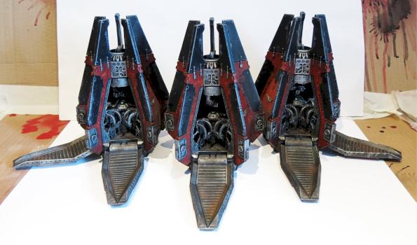 Flesh Tearers Drop Pods (opened) by Yellow Spacemarine