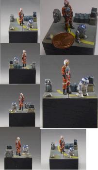 star wars diorama briefing luke and R2D2 by looserpro
