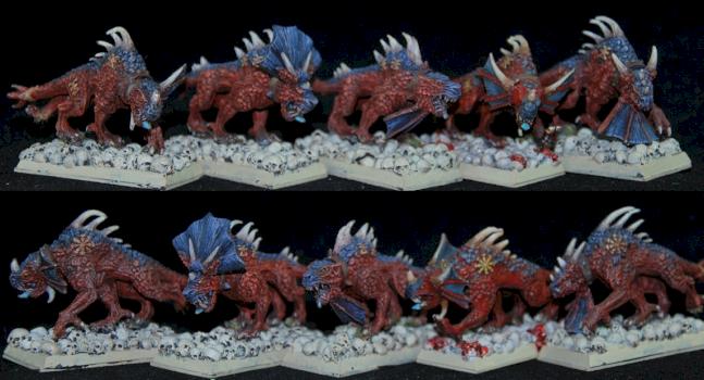Flesh Hounds of Khorne by capopik