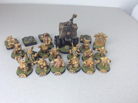 Blood bowl dwarfs nains team converted by tyyler