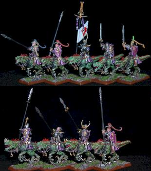 9 Dark Elf Cold One Knights by capopik