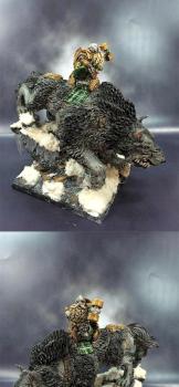 Dwarfen wolf rider by Serathy
