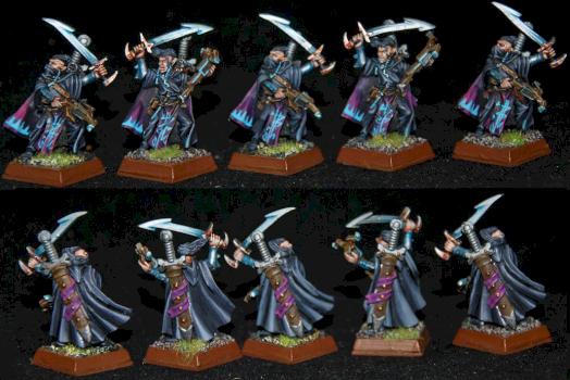 5 Dark Elf Shades with great weapon by capopik