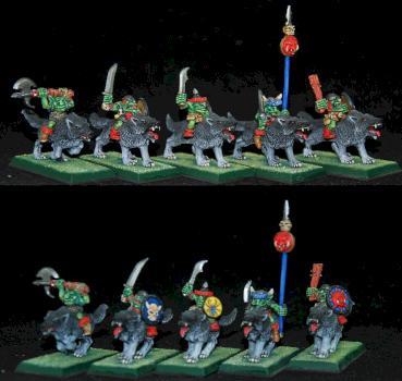 5 goblin wolf riders from 80' by capopik