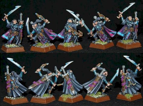 5 Dark Elf Shades with great weapon by capopik
