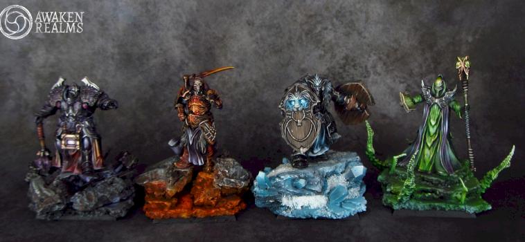 Four Demigods from Demigods Evolution by Awaken Realms