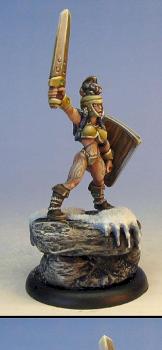 Celtos Swordmaiden on sculpted base by Wappellious
