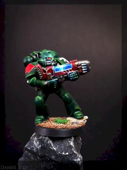dark angels space marine with plasma gun (finished better pic) by DanielPrime