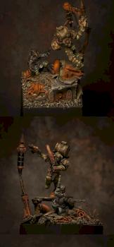 Nurgle vs Kreig Duel diorama by terapevt