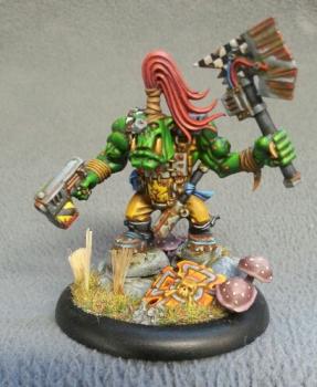 ork nob. black reach. nmm. wet blending by Christiancollett