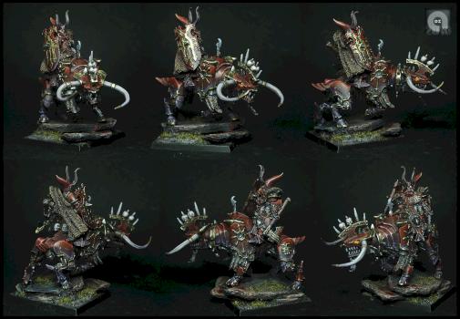 Lord of Khorne on juggernaut by Alex Oz