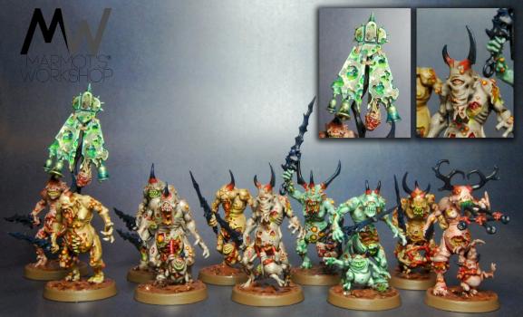Nurgle Plaguebearers by Marmots_Workshop
