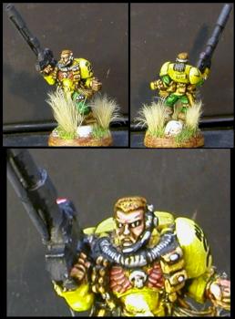 Imperial Fists Scout w/converted Sniper Rifle by mwbard