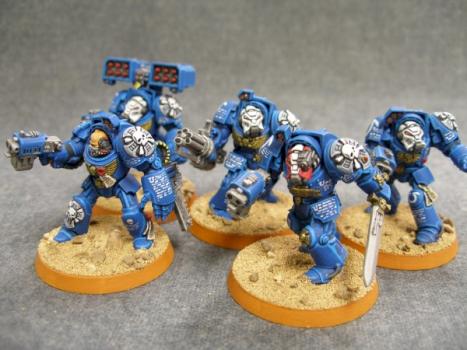 Ultramarine Terminator squad by Dave4tin