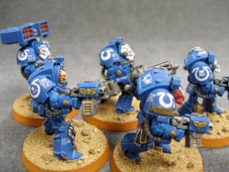 Ultramarine Terminator squad by Dave4tin