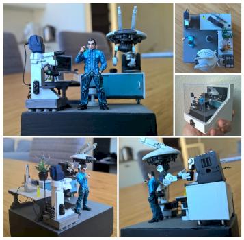 Diorama of Sci-Fi scientist by JAB