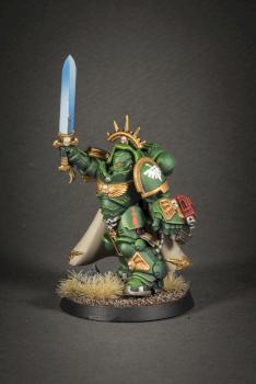 Dark Angels Primaris Captain in Gravis Armor by Green_Brush