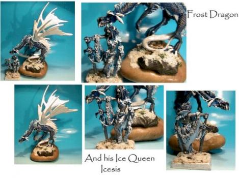 Ice Dragon and his Queen by Cat