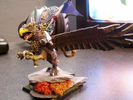 Warhammer Fantasy Highelf Hero on Griffon by brentc1