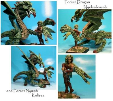 Forest Dragon and his Nypth by Cat
