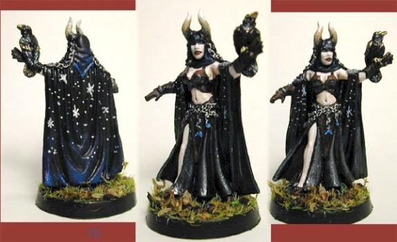 pale lady with grackle by ALizardInCrimson