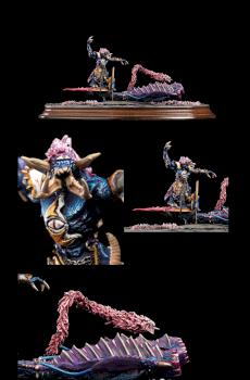 Tzeentch Herald on chariot of screamers by S1lmaril