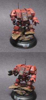 Blood Angels Dreadnought with Lascannon. by camelson