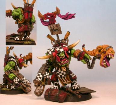 Ork Warboss @@ Orc with Squig by fanasyminis