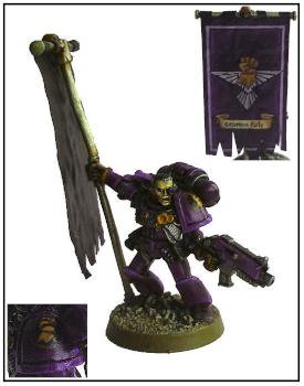 Crimson Fists Standard Bearer by precinctomega