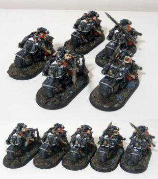 Black Templar Space Marine Bike Squad by titan136