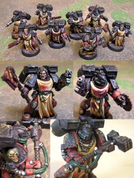Fleshtearer veteran assault squad by Mortarion