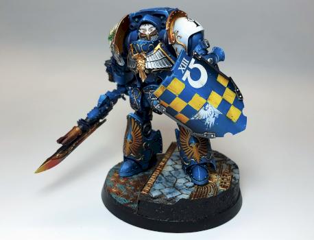 Ultramarines Contemptor-Galatus Dreadnought by birdsareback