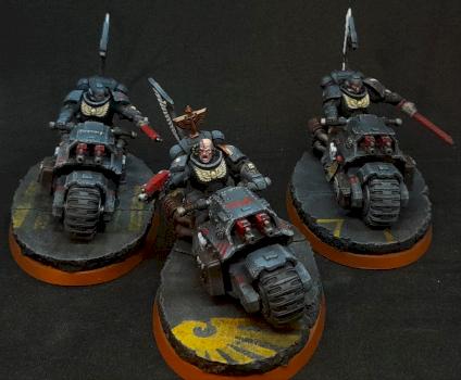 Squad Hazor, 4th Squad, Ravenwing Company, Dark Angels Chapter by Zaphariel