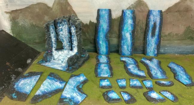 Ready to SHIP DELUX RIVER System w/ WATERFALL FOOFIGHTERUBU WARGAME TERRAIN by Foofighterubu