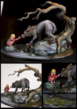 Wolf and the Girl by Arxila3D by Jamie M