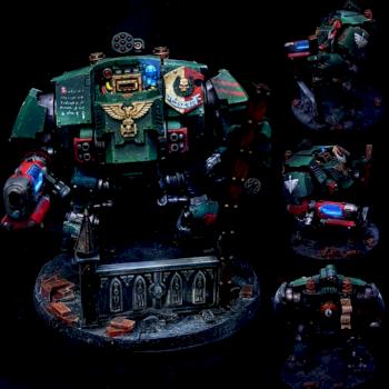 Brother Belphegor, Dark Angels Chapter 3rd Company Redemptor Dreadnought. by Zaphariel