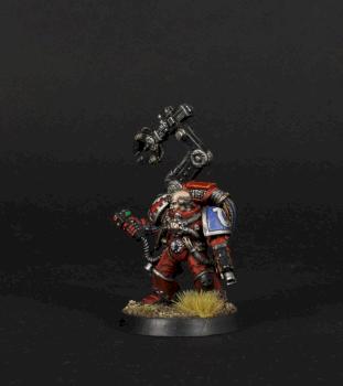 ultramarine techmarine with neodinium magnetized left arm by dimoni777