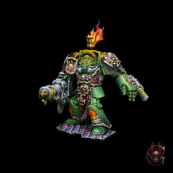 Space Marine Salamander Terminator with flamer by Galharen