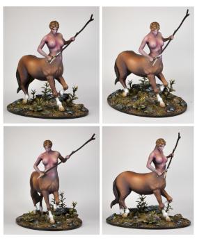 Woodcarving Centaur Woman by Gilded Lion Minis by Jamie M